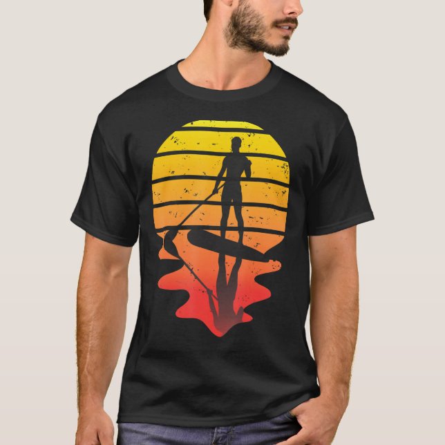Camiseta Retro Sunset SUP Stand Up (Anverso)