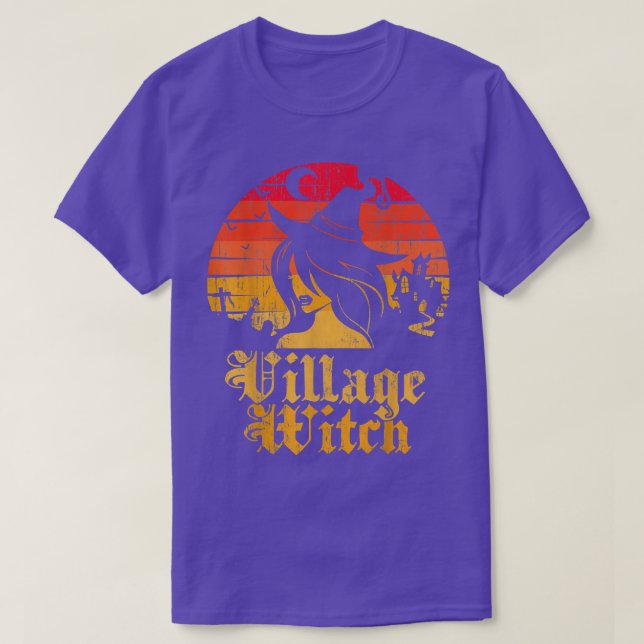 Camiseta Retro Sunset Village Witch  (Diseño del anverso)