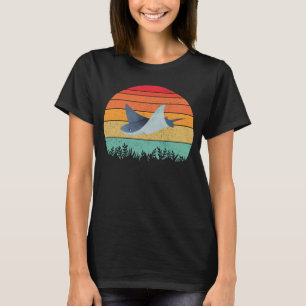 Camiseta Retro Sunset Vintage Agua dulce Stingray Fish Anim