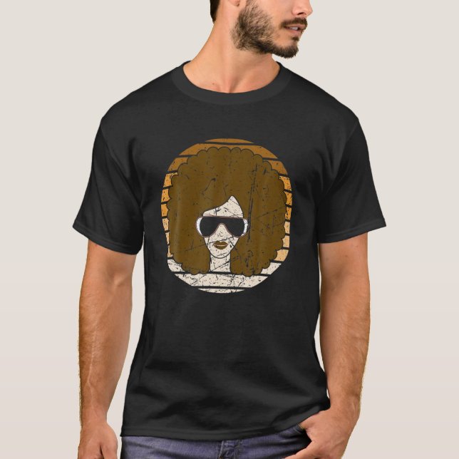 Camiseta Retro Sunset Vintage Black History Mono (Anverso)