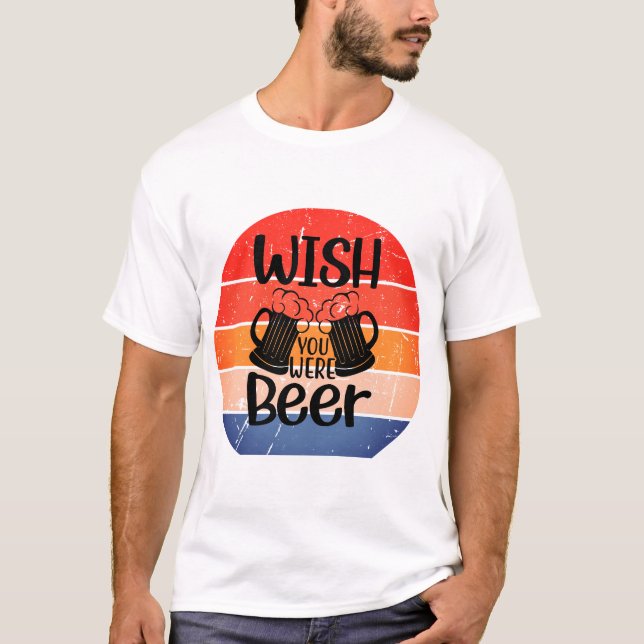 Camiseta Retro Sunset Wish Que Fuiste Cerveza (Anverso)