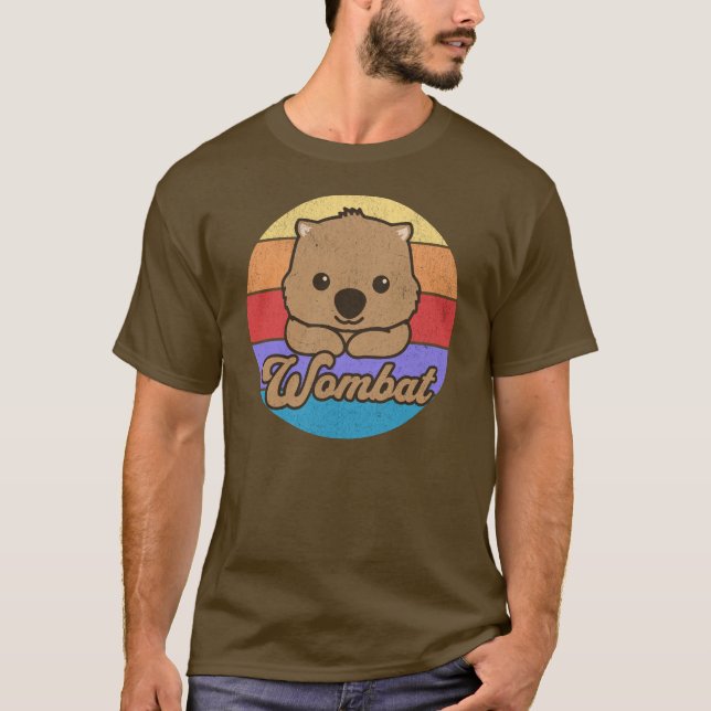 Camiseta Retro Sunset Wombat (Anverso)