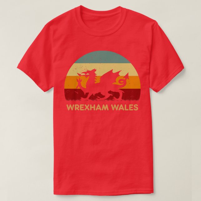 Camiseta Retro Sunset Wrexham Wales (Diseño del anverso)