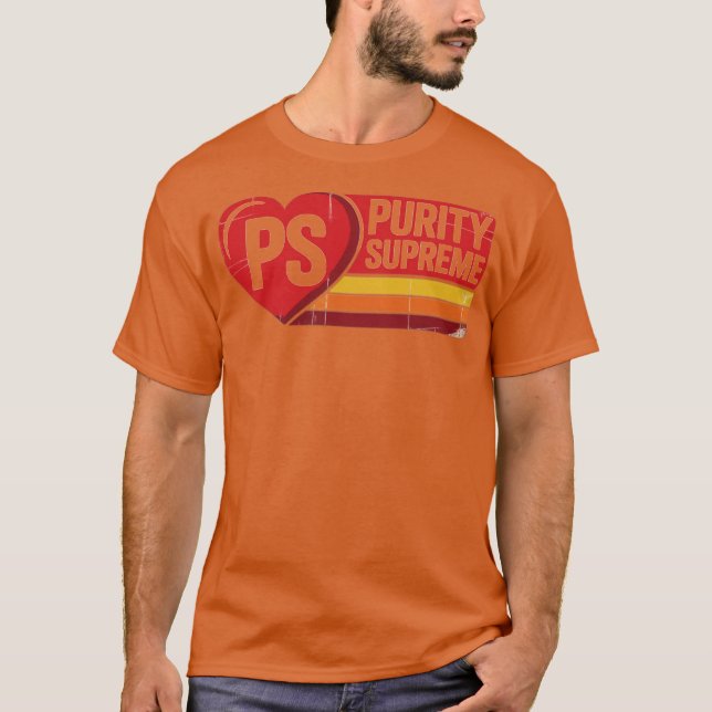 Camiseta Retro supremo de pureza de los años 1980 (Anverso)