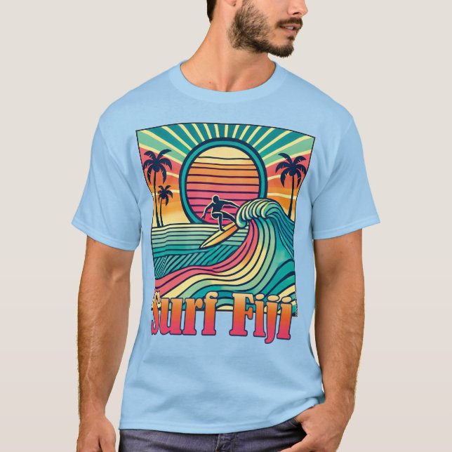 Camiseta Retro Surf Fiji T-Shirt (Anverso)