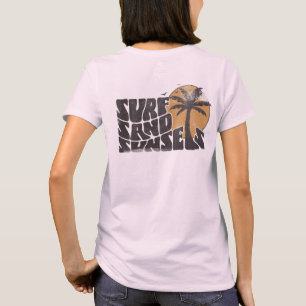 Camiseta Retro Surf Sand Sunsets Palm Tree Beach Vibes