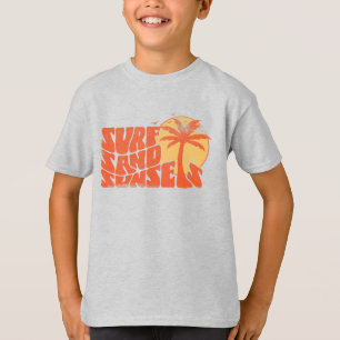 Camiseta Retro Surf Sand Sunsets Palm Tree Beach Vibes