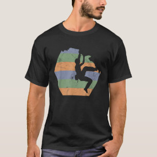 Camiseta Retro T Camiseta de escalada de Boulderin