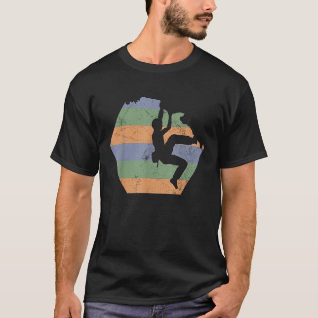 Camiseta Retro T Camiseta de escalada de Boulderin (Anverso)