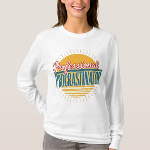 Camiseta Retro T-Shirt profesional Procrastinator - Gracios