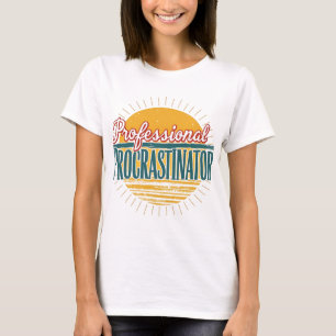 Camiseta Retro T-Shirt profesional Procrastinator - Gracios
