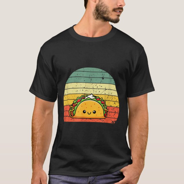 Camiseta Retro Taco Lover Shirt Funny Retro Taco Humor  (Anverso)