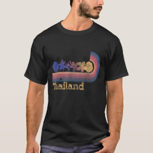 Camiseta Retro Tailandia Tropical Flowers 80's Style Surfin