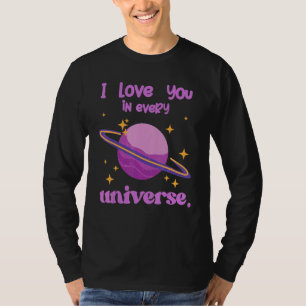 Camiseta Retro Te Amo En Todos Los Niños Universos Hombres
