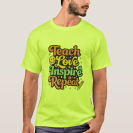 Camiseta Retro Teach Love Inspire Teacher T-Shirt