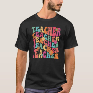 Camiseta Retro Teacher Inspirational Colorful Elementary Sc