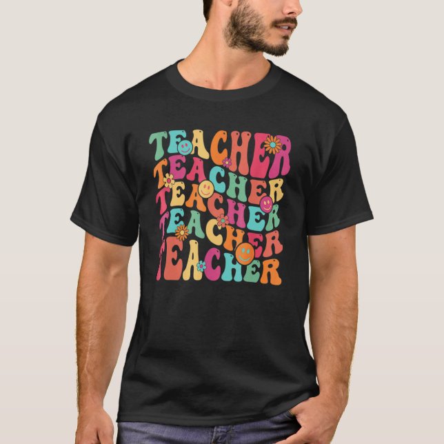 Camiseta Retro Teacher Inspirational Colorful Elementary Sc (Anverso)