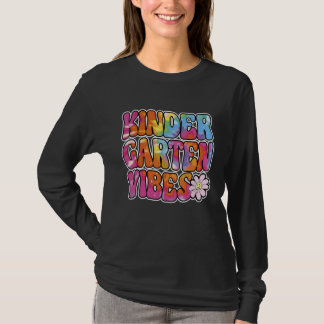Camiseta Retro Teacher Women Kids Back To School Kindergart