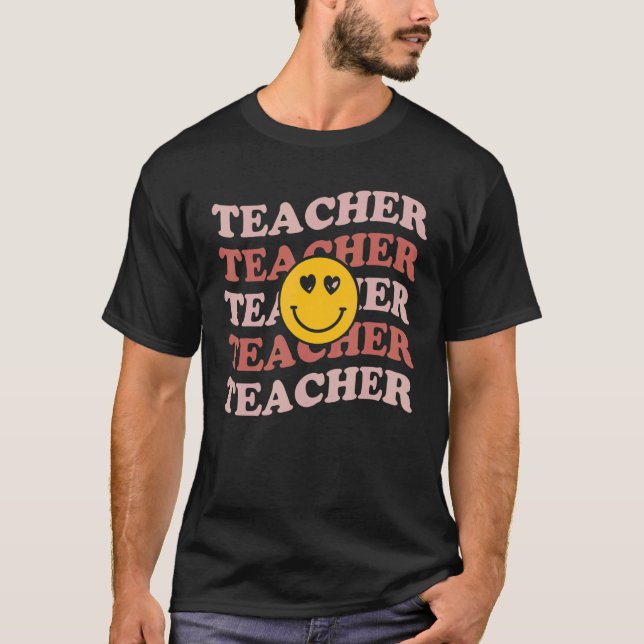 Camiseta Retro Teachers Inspirational Cute Colorful Element (Anverso)