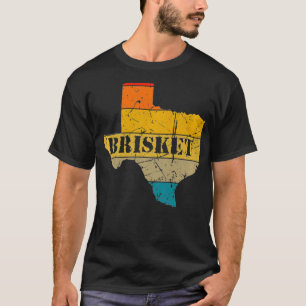 Camiseta Retro Teas BBQ Brisket Funny Barbecue Beef Distres