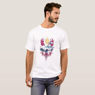 Camiseta Retro Tech Fusion: DeLorean y Proton Pack