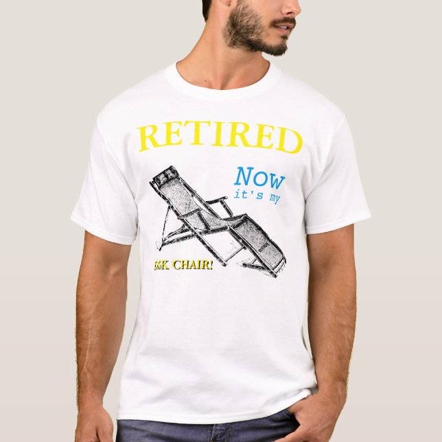 Camiseta Retro Tee 2 Retirados Retirados En Silla Retro (Anverso)