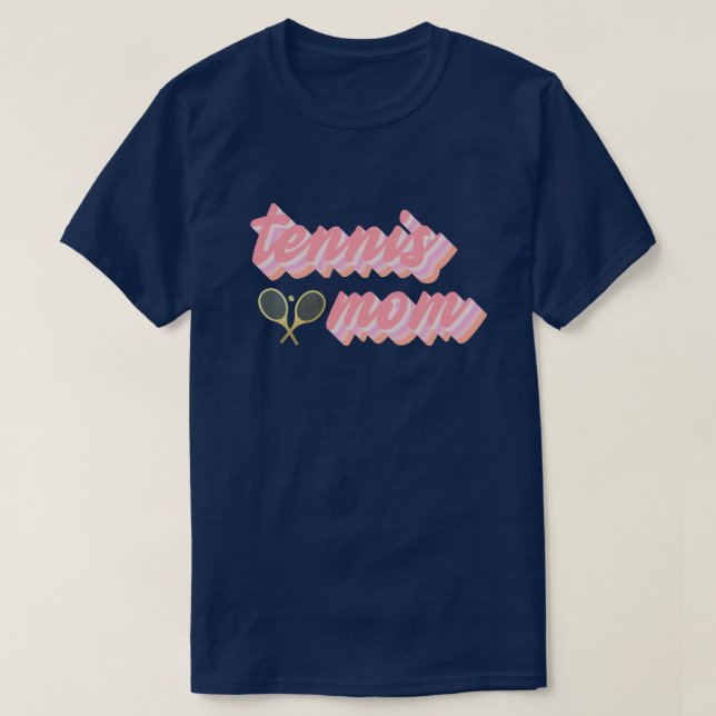Camiseta Retro Tennis Mom Textos Y Racquets Diseño (Diseño del anverso)