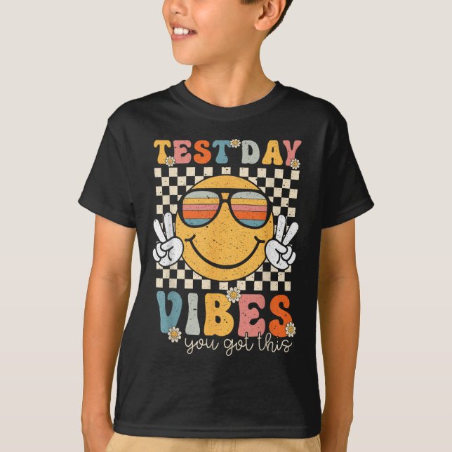 Camiseta Retro Test Day Vibes You Got This Motivation Teach (Anverso)