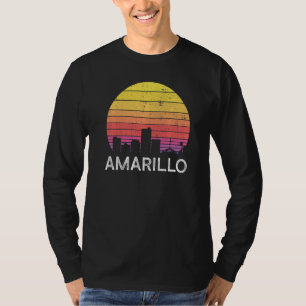 Camiseta Retro Texas Amarillo horizonte urbano edificio vin