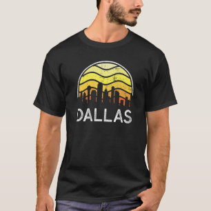 Camiseta Retro Texas Dallas Visitantes Skyline Vintage Urba