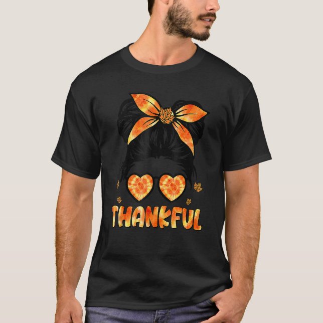 Camiseta Retro Thanksgiving Women Autumn Fall Leaves Thankf (Anverso)