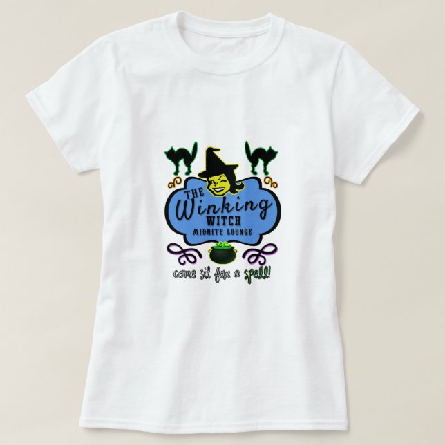 Camiseta Retro The Winking Witch Lounge T-Shirt (Diseño del anverso)