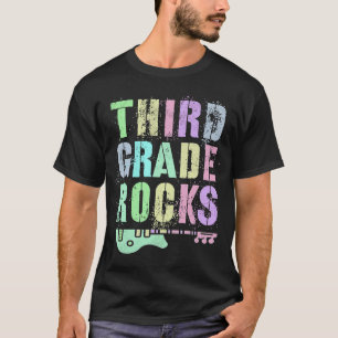 Camiseta Retro THIRD GRADE ROCKS Student Rockstar Teacher 3
