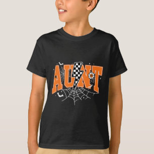 Camiseta Retro Tía Lightning Bolt Halloween Spider Web Fal