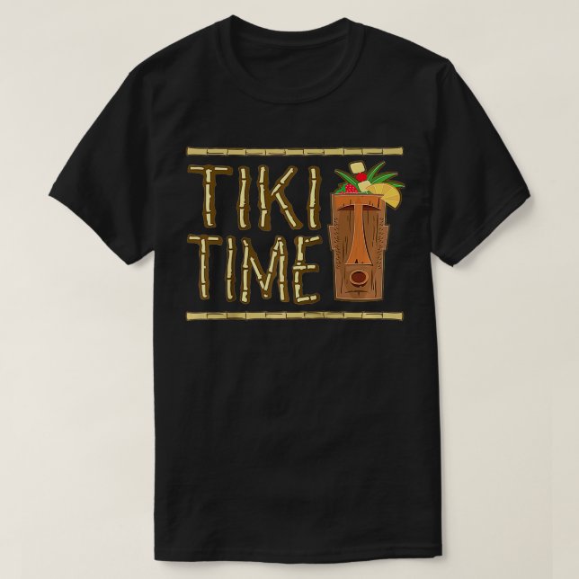 Camiseta Retro Tiki Bar Design  (Diseño del anverso)
