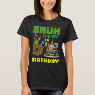 Camiseta Retro tío es mi cumple 6 pastel de píxeles jugador