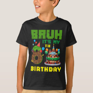Camiseta Retro tío es mi cumple 8 pastel de píxeles jugador