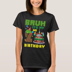 Camiseta Retro tío es mi segundo cumpleaños pastel de píxel