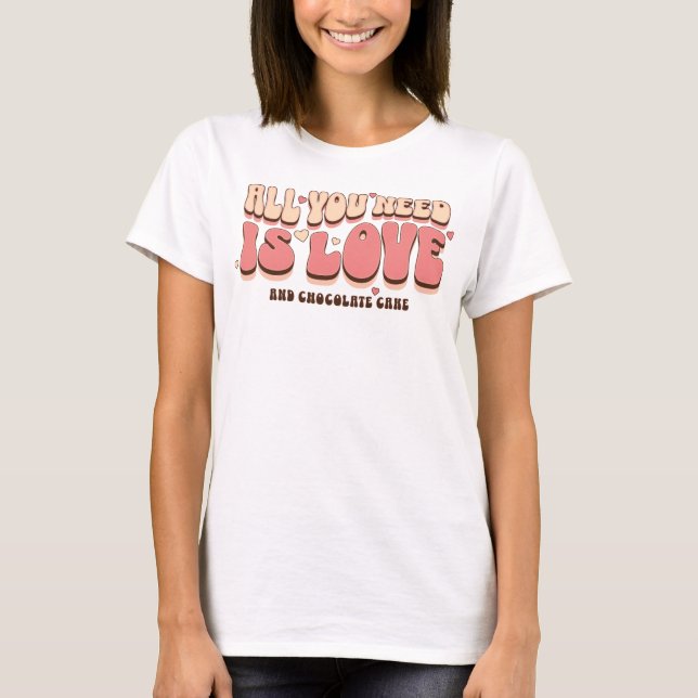Camiseta Retro todo lo que necesitas es pastelito de chocol (Anverso)