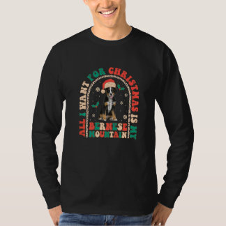 Camiseta Retro Todo lo que quiero para Navidad es mi Bernés