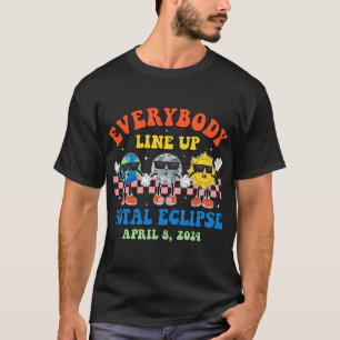 Camiseta Retro Todos alinean Eclipse Solar Total 2024 E