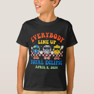 Camiseta Retro Todos alinean Eclipse Solar Total 2024 E