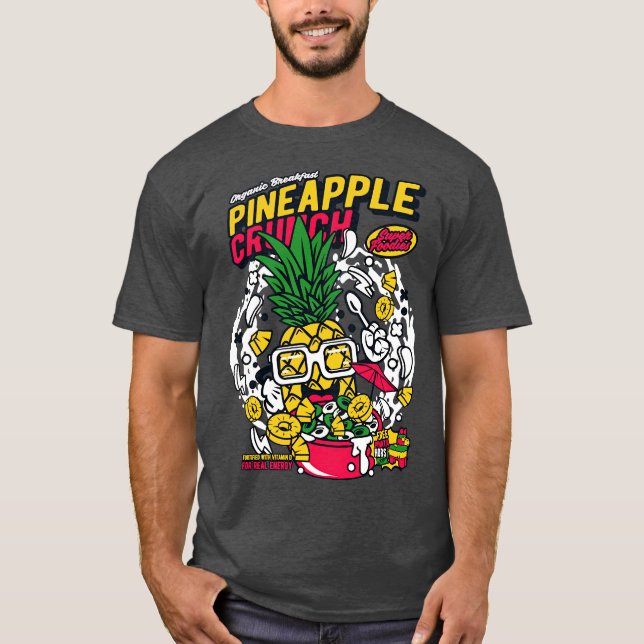 Camiseta Retro toon Cereal Box Cereal Pineapple Crunch Funn (Anverso)