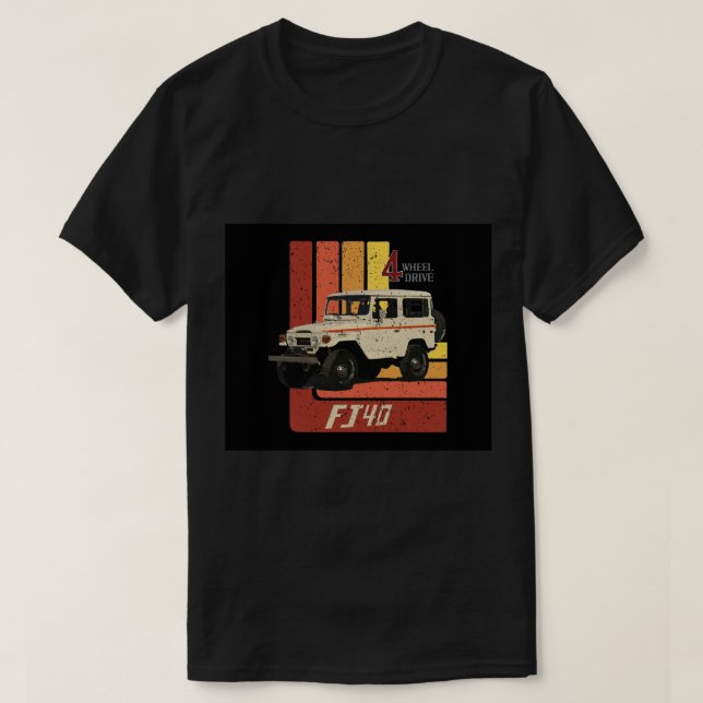 Camiseta Retro Toyota Land Cruiser FJ40 Throw Blanket (Diseño del anverso)