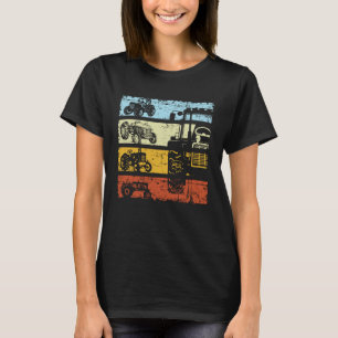 Camiseta Retro Tractor Agricultor Tractor Agrícola Granja V