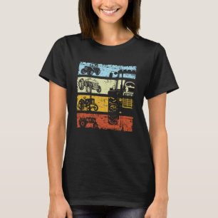 Camiseta Retro Tractor Agricultor Tractor Agrícola Granja V
