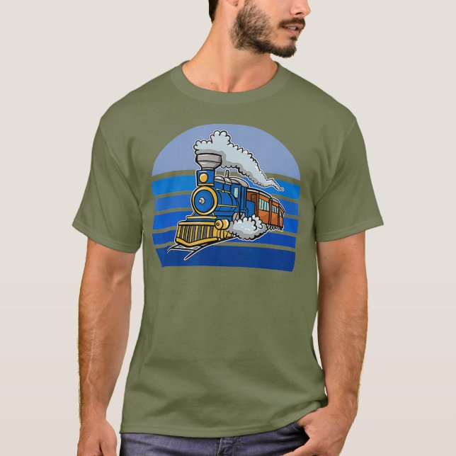 Camiseta Retro Train Conductor Modelo Ingeniero Ferroviario (Anverso)