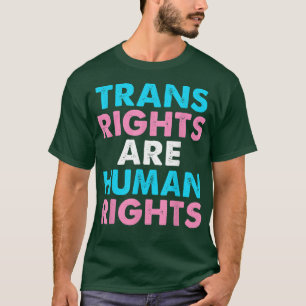 Camiseta Retro Trans Right Son Derechos Humanos Transgénero