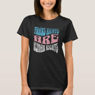 Camiseta Retro Trans Right son los derechos humanos transgé