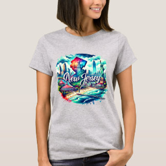 Camiseta Retro Travel Map US States Vintage USA State Map
